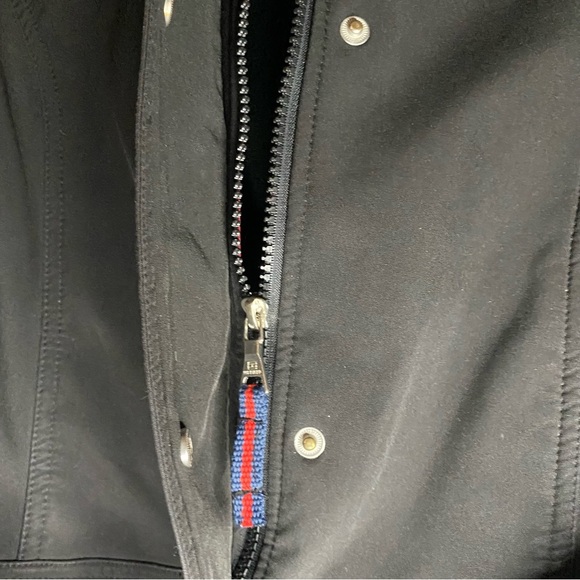 Tommy Hilfiger Hooded Black Coat Jacket Sz S Full Zip Outdoors Dark Acadamia - Picture 6 of 10